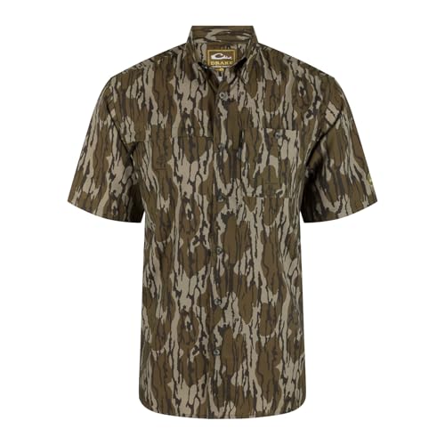 Drake Men's 8-Shot Flyweight Short Sleeve Shirt - Mossy Oak Original Bottomland #AD9500 Drake Men's 8-Shot Flyweight Short Sleeve Shirt - Mossy Oak Original Bottomland #AD9500