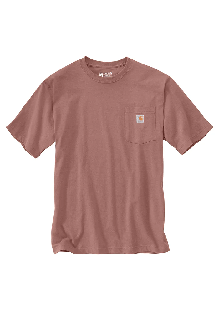 CAMEO BROWN K87 Carhartt Loose Fit Heavyweight Short-Sleeve Pocket T-Shirt #K87