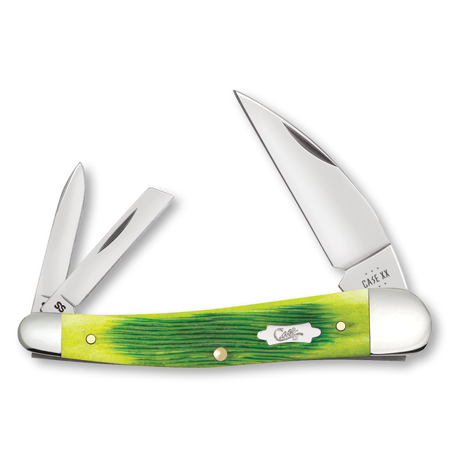 Case Lime Green Barnboard Jigged Bone Seahorse Whittler Folding Knife #61047 Case Lime Green Barnboard Jigged Bone Seahorse Whittler Folding Knife #61047
