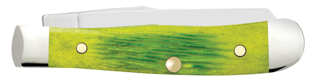 Case Lime Green Barnboard Jigged Bone Tiny Trapper Folding Knife #61046 Case Lime Green Barnboard Jigged Bone Tiny Trapper Folding Knife #61046