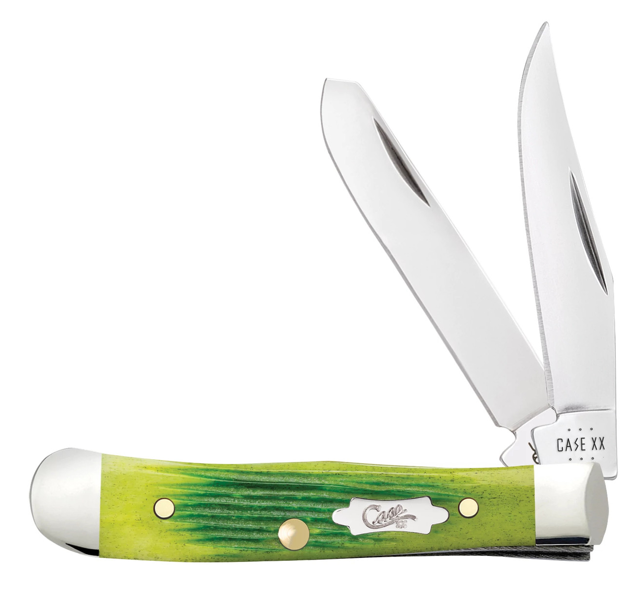 Case Lime Green Barnboard Jigged Bone Tiny Trapper Folding Knife #61046 Case Lime Green Barnboard Jigged Bone Tiny Trapper Folding Knife #61046