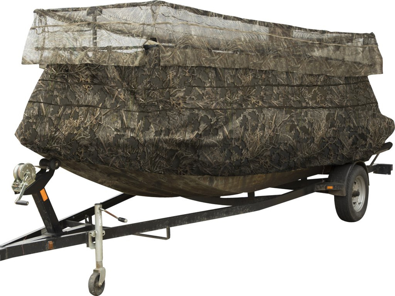 Drake Ghillie Boat Blind with No Shadow - Mossy Oak Bottomland #DHG4000 Drake Ghillie Boat Blind with No Shadow - Mossy Oak Bottomland #DHG4000