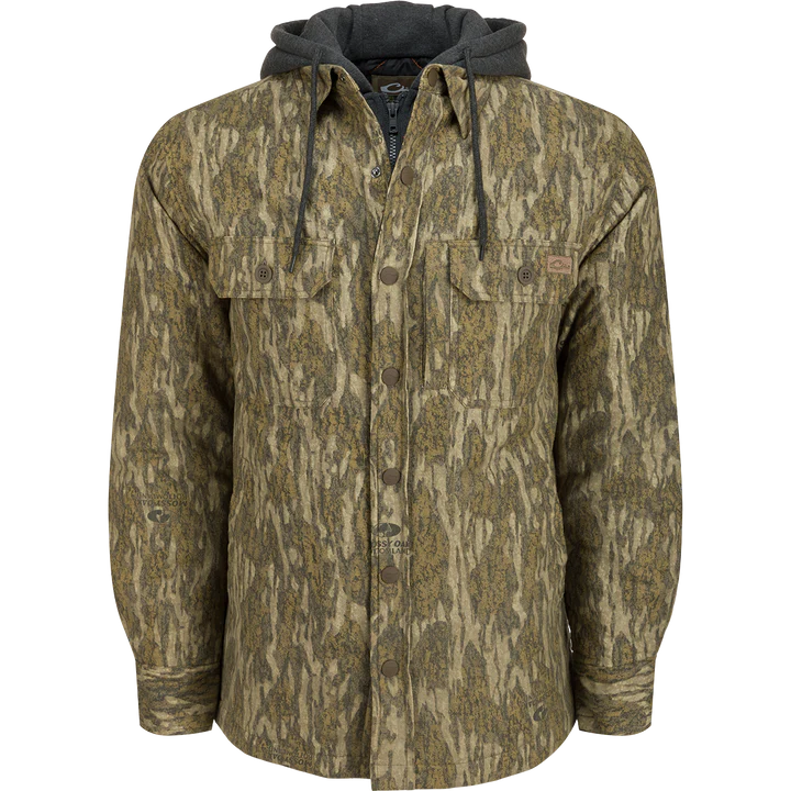 Drake The Campfire Flannel Hoodie - Mossy Oak Bottomland #DS1078 Drake The Campfire Flannel Hoodie - Mossy Oak Bottomland #DS1078
