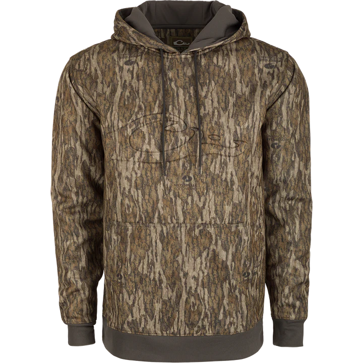 Drake Back Eddy Embossed Hoodie - Mossy Oak Bottomland #DW2298 Drake Back Eddy Embossed Hoodie - Mossy Oak Bottomland #DW2298