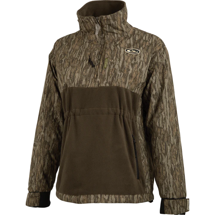 Drake MST Women's Eqwader Quarter Zip Jacket - Mossy Oak Bottomland #DW3720 Drake MST Women's Eqwader Quarter Zip Jacket - Mossy Oak Bottomland #DW3720