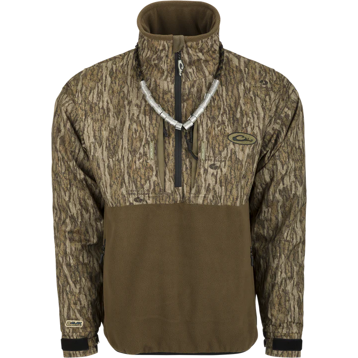 Drake MST Guardian Flex Fleece Eqwader Quarter Zip Jacket - Mossy Oak Bottomland #DW7370 Drake MST Guardian Flex Fleece Eqwader Quarter Zip Jacket - Mossy Oak Bottomland #DW7370