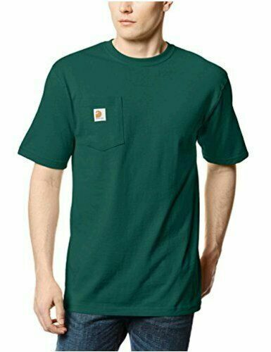 HUNTER GREEN K87 Carhartt Loose Fit Heavyweight Short-Sleeve Pocket T-Shirt #K87