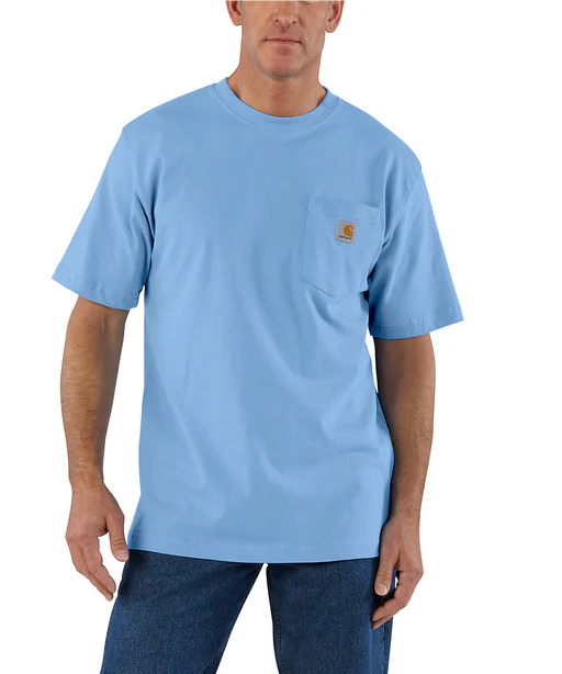SKYSTONE HEATHER K87 Carhartt Loose Fit Heavyweight Short-Sleeve Pocket T-Shirt #K87