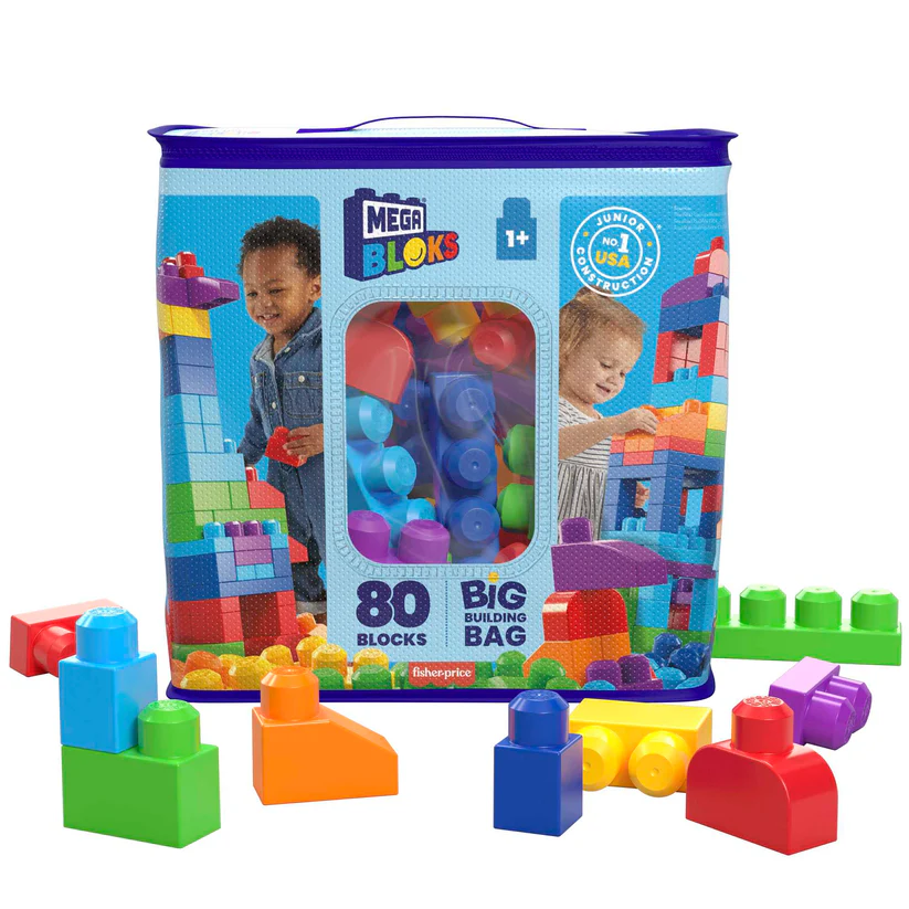 Toysmith Mega Bloks Building Bag Blue #2727 Toysmith Mega Bloks Building Bag Blue #2727