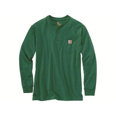 Carhartt Loose Fit Heavyweight Long-Sleeve Pocket Henley T-Shirt - North Woods Heather #K128 Carhartt Loose Fit Heavyweight Long-Sleeve Pocket Henley T-Shirt - North Woods Heather #K128