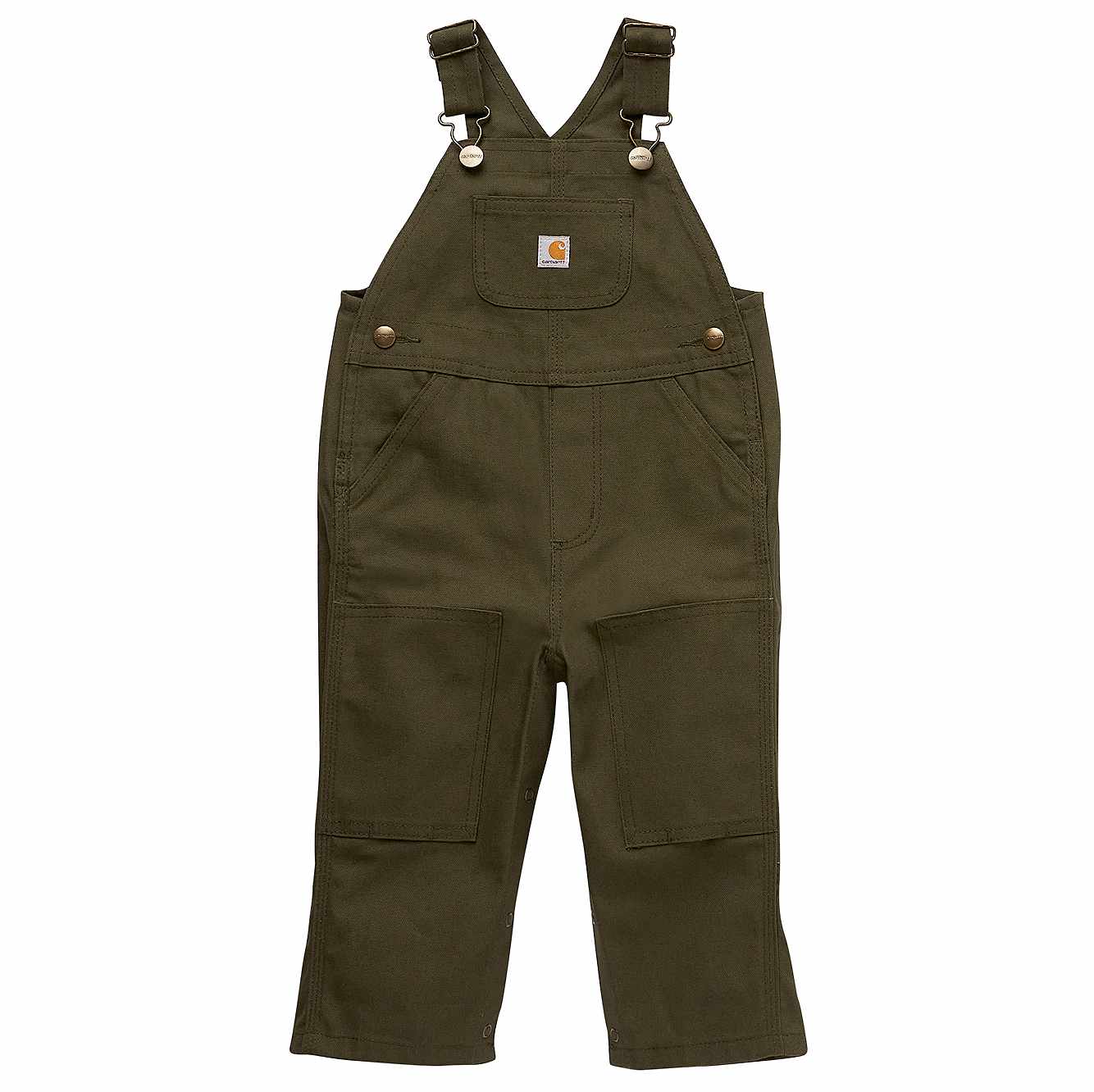 Carhartt Kids' Loose Fit Canvas Bib Overall (Infant/Toddler) - Olive #CM8757 Carhartt Kids' Loose Fit Canvas Bib Overall (Infant/Toddler) - Olive #CM8757