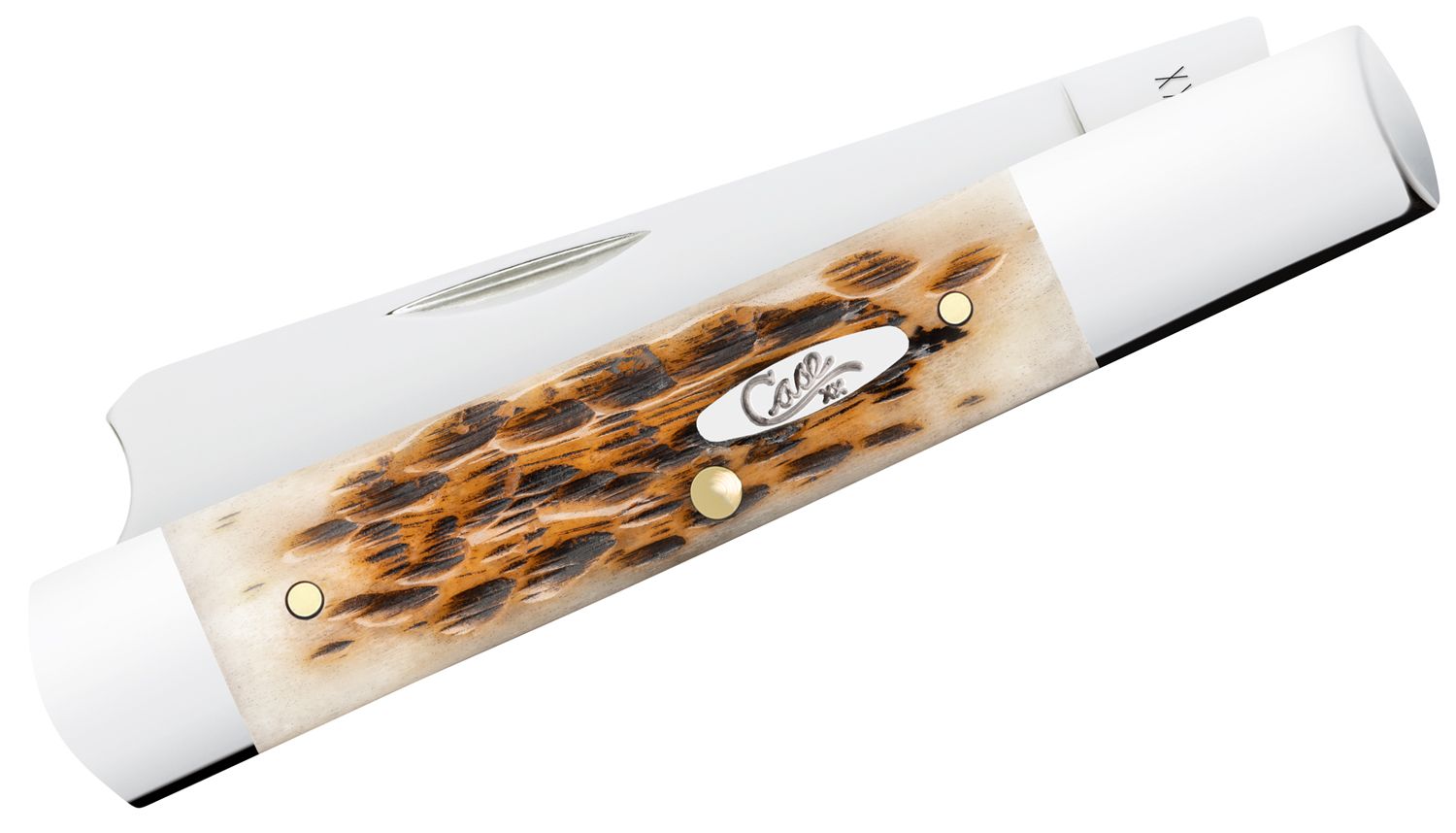 Case Peach Seed Jig Amber Bone Razor Pocket Knife #10722 Case Peach Seed Jig Amber Bone Razor Pocket Knife #10722