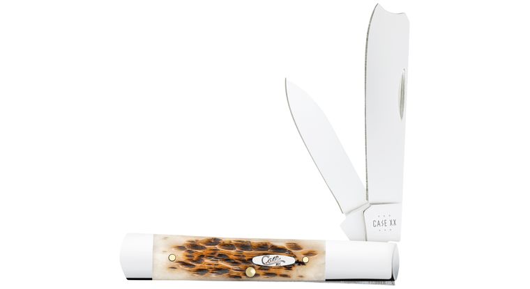 Case Peach Seed Jig Amber Bone Razor Pocket Knife #10722 Case Peach Seed Jig Amber Bone Razor Pocket Knife #10722