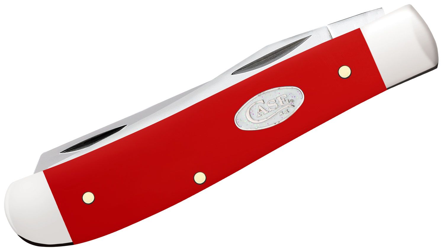 Case Smooth Red Synthetic Mini Trapper Pocket Knife #56981 Case Smooth Red Synthetic Mini Trapper Pocket Knife #56981