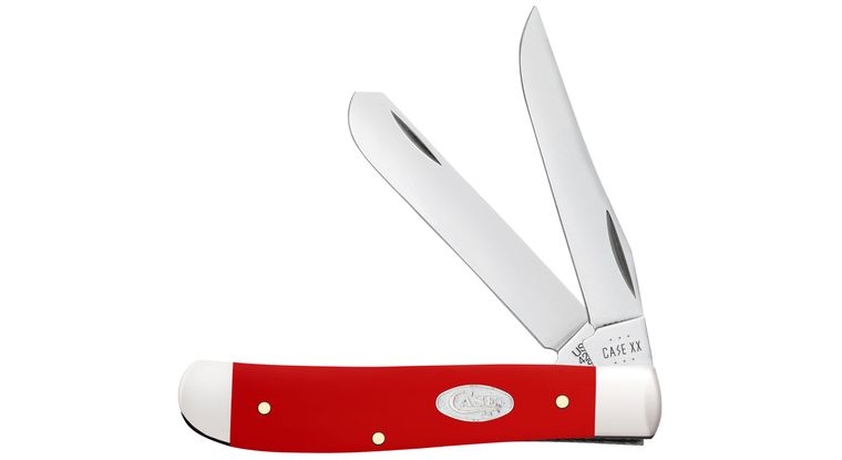 Case Smooth Red Synthetic Mini Trapper Pocket Knife #56981 Case Smooth Red Synthetic Mini Trapper Pocket Knife #56981