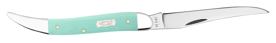 Case Smooth Seafoam Green G-10 Medium Texas Toothpick Knife #18105 Case Smooth Seafoam Green G-10 Medium Texas Toothpick Knife #18105