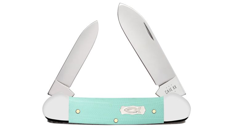 Case Smooth Seafoam Green G10 Canoe #18103 Case Smooth Seafoam Green G10 Canoe #18103