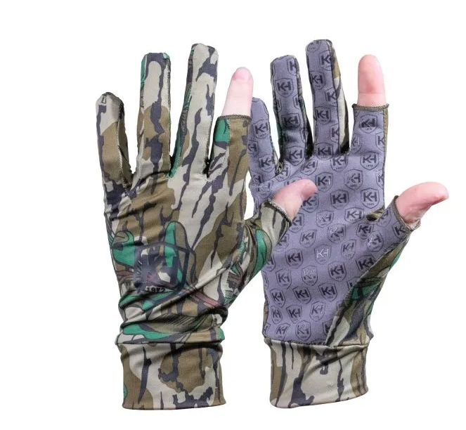 KHT0212 Knight & Hale Run N' Gun Gloves - Mossy Oak Greenleaf #KHT0212
