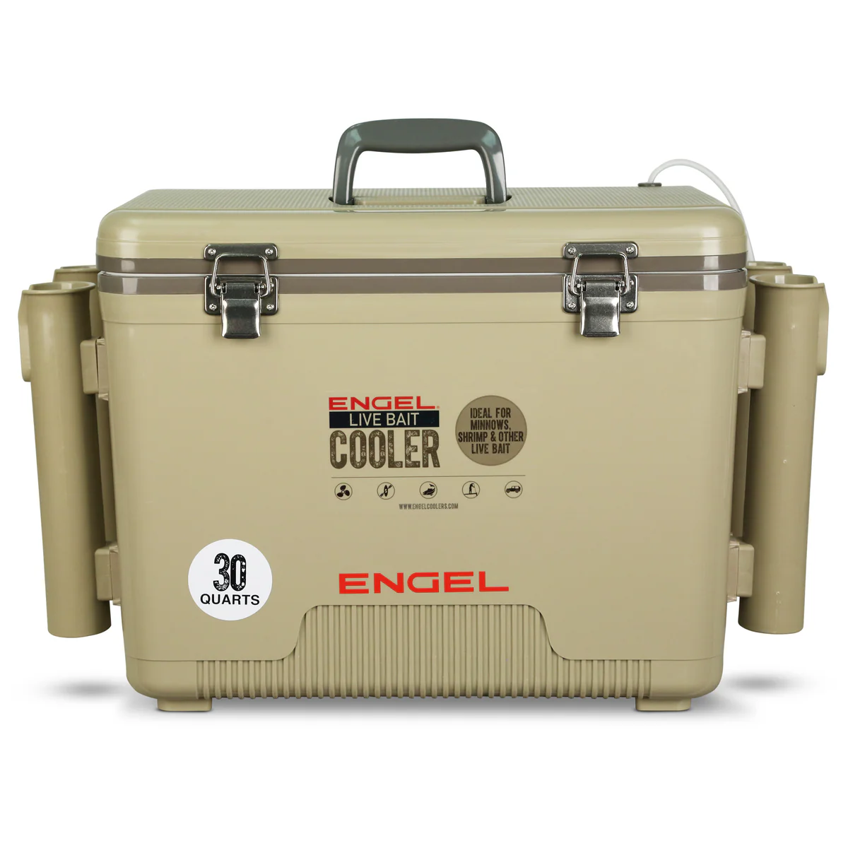 Engel Cooler 30 QT Live Bait Pro Cooler Tan #LBC30T-RH-PRO Engel Cooler 30 QT Live Bait Pro Cooler Tan #LBC30T-RH-PRO