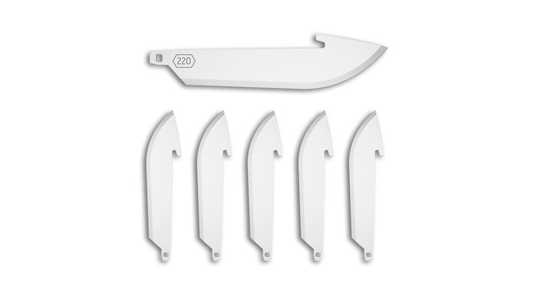 Outdoor Edge 2.2 RazorSafe 6 Pack Replacement Drop Point Blades #RR22-6C Outdoor Edge 2.2" RazorSafe 6 Pack Replacement Drop Point Blades #RR22-6C