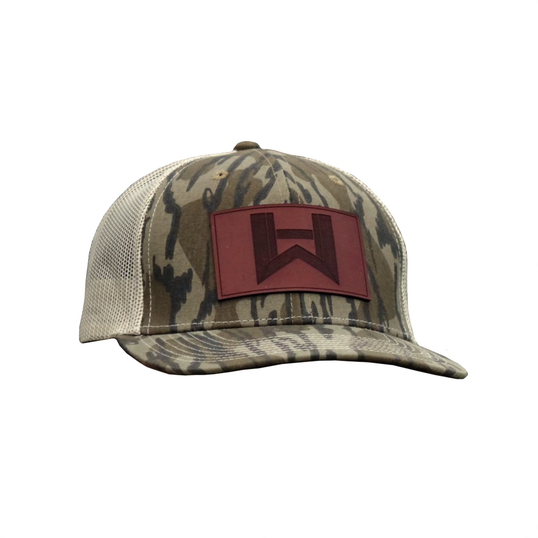 Woodhaven Bottomland Tan Leather Patch Hat #WH90098 Woodhaven Bottomland/Tan Leather Patch Hat #WH90098