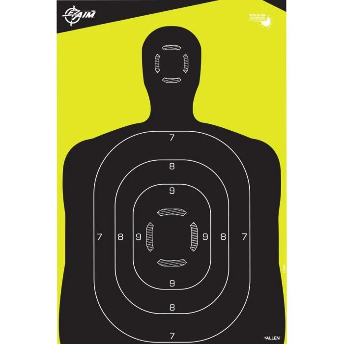 Allen EZ Aim Splash Reactive Paper Silhouette Targets 5 Pack # 15330 Allen EZ Aim Splash Reactive Paper Silhouette Targets 5 Pack # 15330