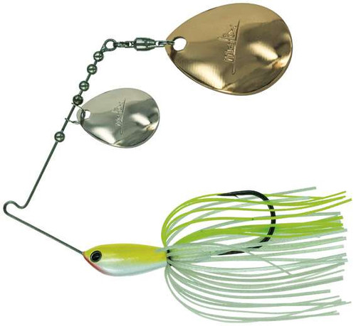 Duckett Fishing BD Water Slash Double Colorado Spinnerbait 1-2oz - White Chartreuse #MXWSDC1 2-WC Duckett Fishing BD Water Slash Double Colorado Spinnerbait 1/2oz - White Chartreuse #MXWSDC1/2-WC