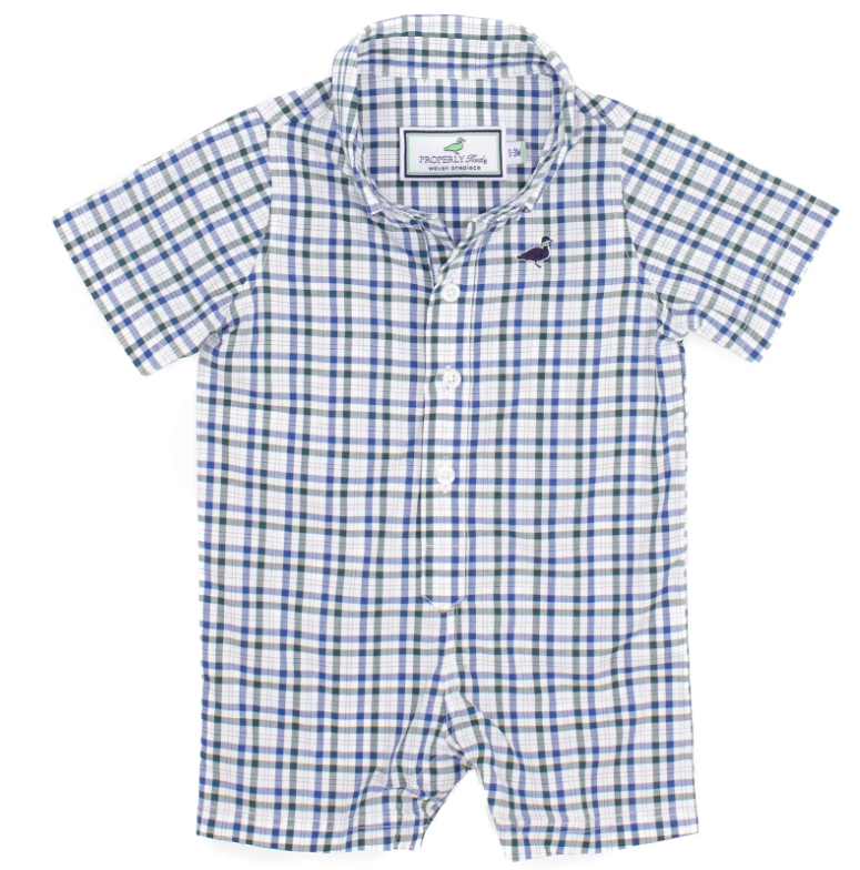 MALLARD Properly Tied Baby Seasonal Shortall - Mallard #BDW0001-MLD