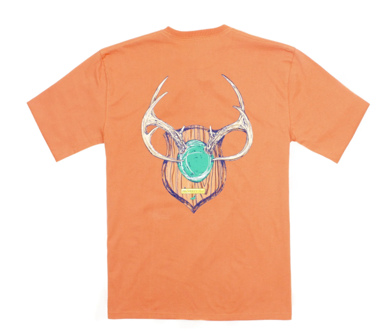 Properly Tied Boys SS Antler Mount Tee - Mango #LDG1157 Properly Tied Boys SS Antler Mount Tee - Mango #LDG1157