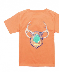 Properly Tied Toddler Boys SS Antler Mount Tee - Mango #LDG1157
