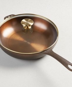 Smithey Ironware 11" Cast Iron Deep Skillet With Lid