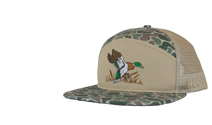 Roost 7 Panel 3D Puff Full Color Duck Logo Hat #R-RH-R-88 Roost 7 Panel 3D Puff Full Color Duck Logo Hat #R-RH-R-88