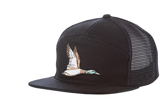 Roost Black 7 Panel Duck Hat #R-RH-R-35 Roost Black 7 Panel Duck Hat #R-RH-R-35